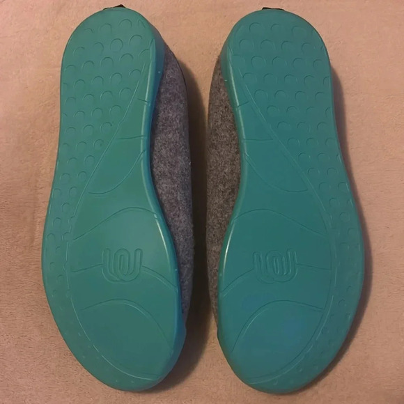 Mahabis Classic Gray Felt Shearling Detachable Women’s Slippers - Picture 6 of 9